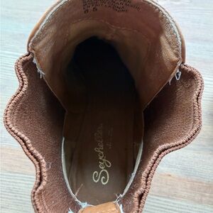 Seychelles Brown Ruffle Ankle Boots